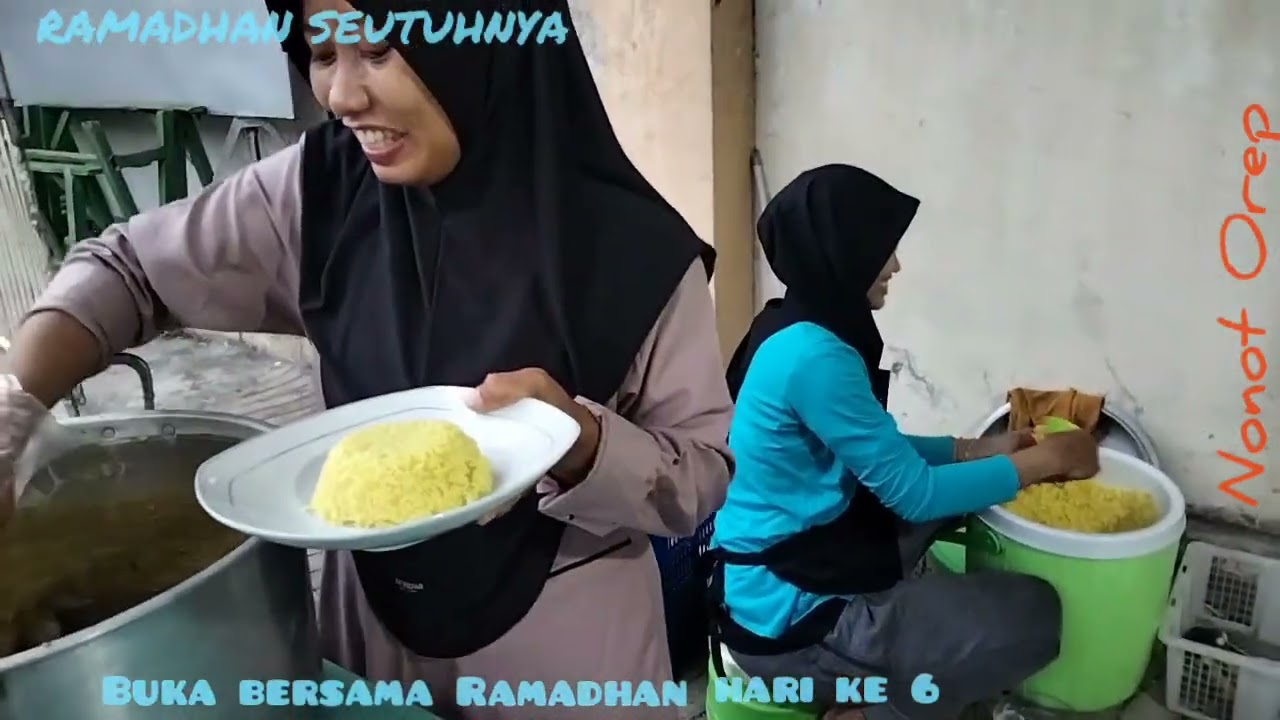 Persiapan buka puasa Ramadhan masjid Manarul