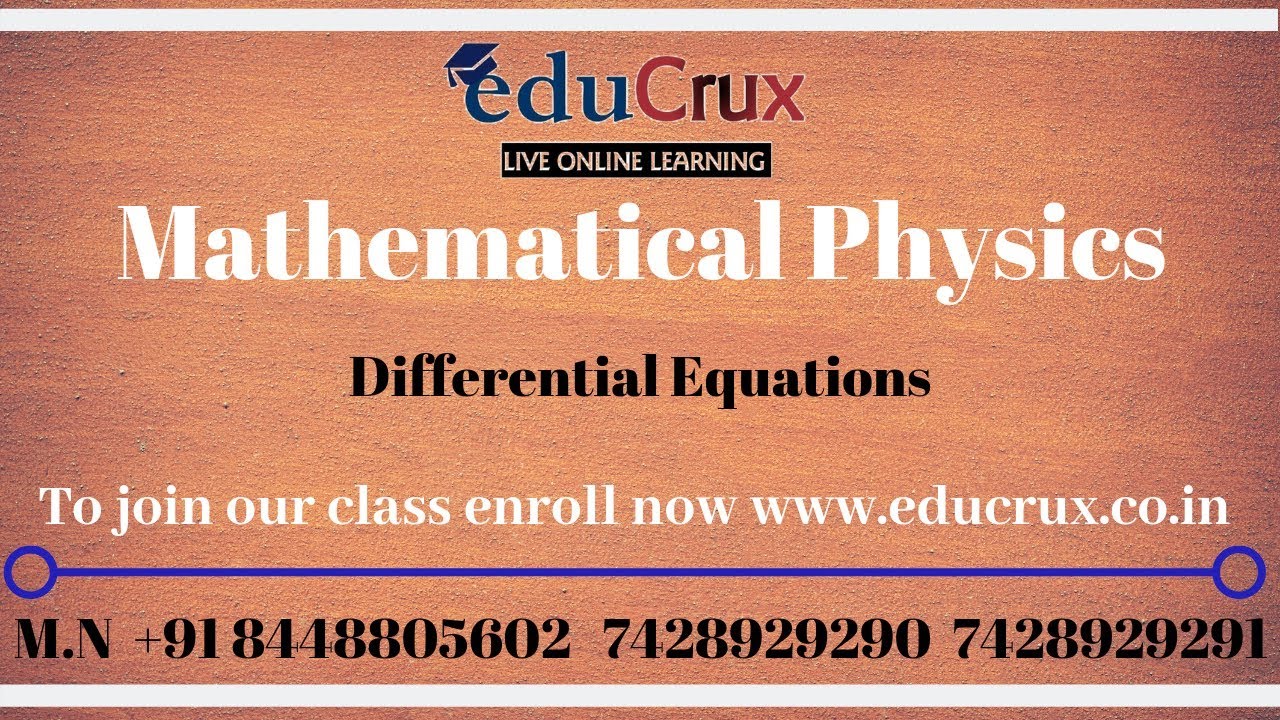 Differential Equations || CSIR UGC NET PHYSICAL SCIENCE || IIT JAM PHYSICS | Part 1