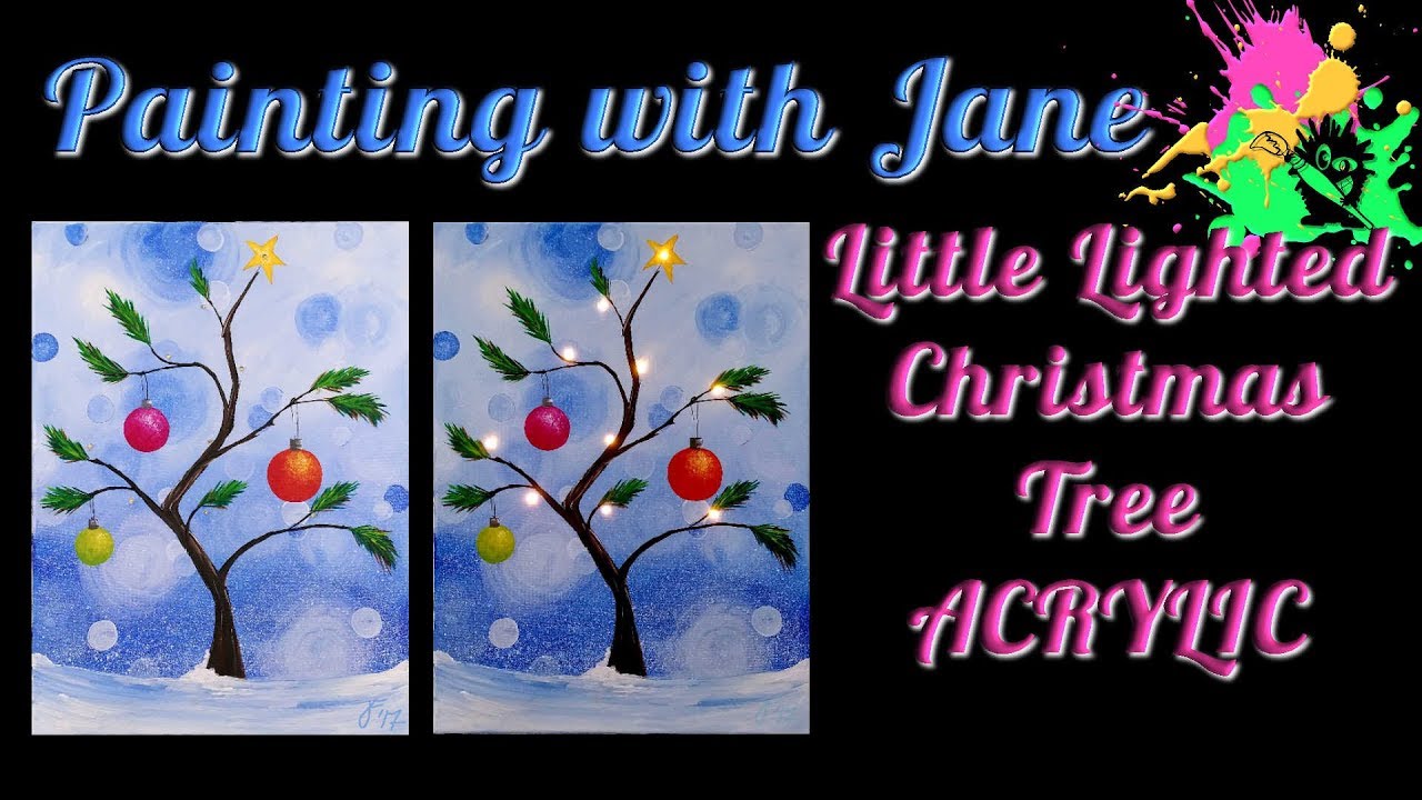 Little Christmas Tree - How to Install Lights on a Canvas Step by Step for Beginners