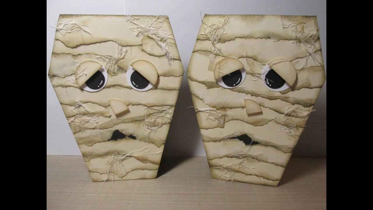 Coffin Shaped Mummy Card #9 13~ Haunted Projects of Halloween Series & #48 Pinterest Colab [2021]