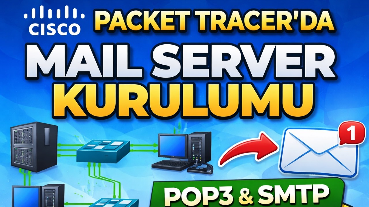 Cisco Packet Tracer Mail Server Kurulumu | POP3 & SMTP ile Email Gönderme (Adım Adım)
