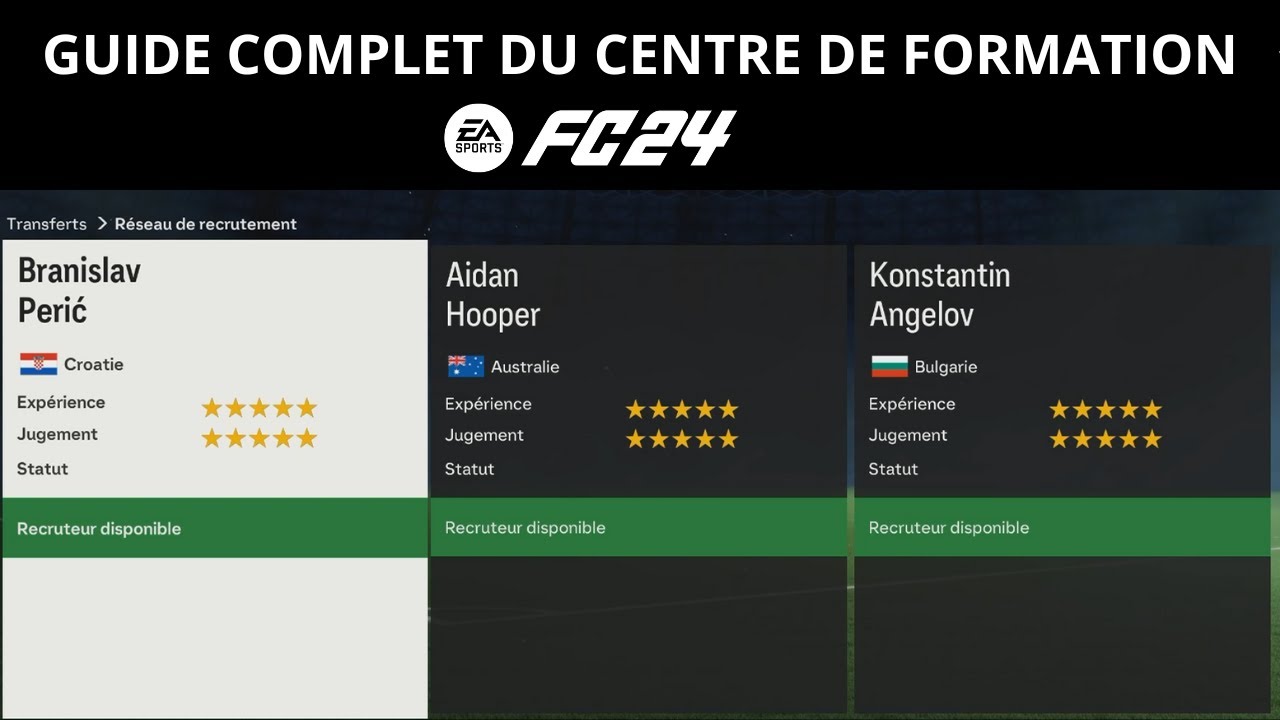 Guide complet du Centre de Formation sur FC 24 !