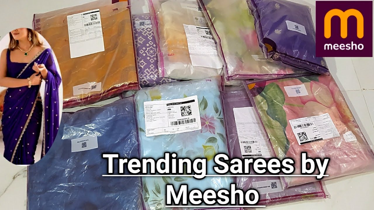 MEESHO TRENDING DESIGNER SAREE HAUL/MEESHO SAREE HAUL/ДОСТУПНЫЕ САРИ ОТ MEESHO