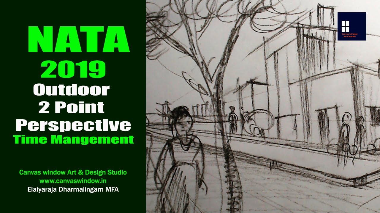 NATA 2019 - Quick Sketch - Real time - 2 Point Perspective Outdoor | CWADS