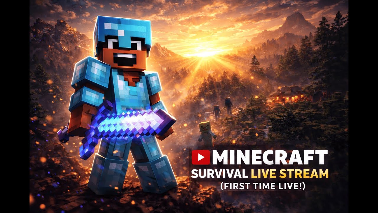Building Something for Villagers | FIRST TIME GOING LIVE IN MINECRAFT! 🔴 (HINDI)
