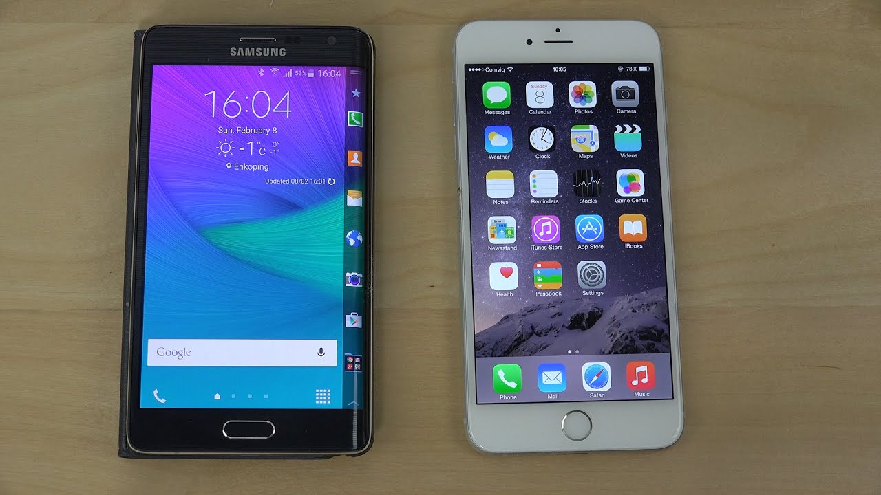 Samsung Galaxy Note Edge vs. iPhone 6 Plus - Review (4K)