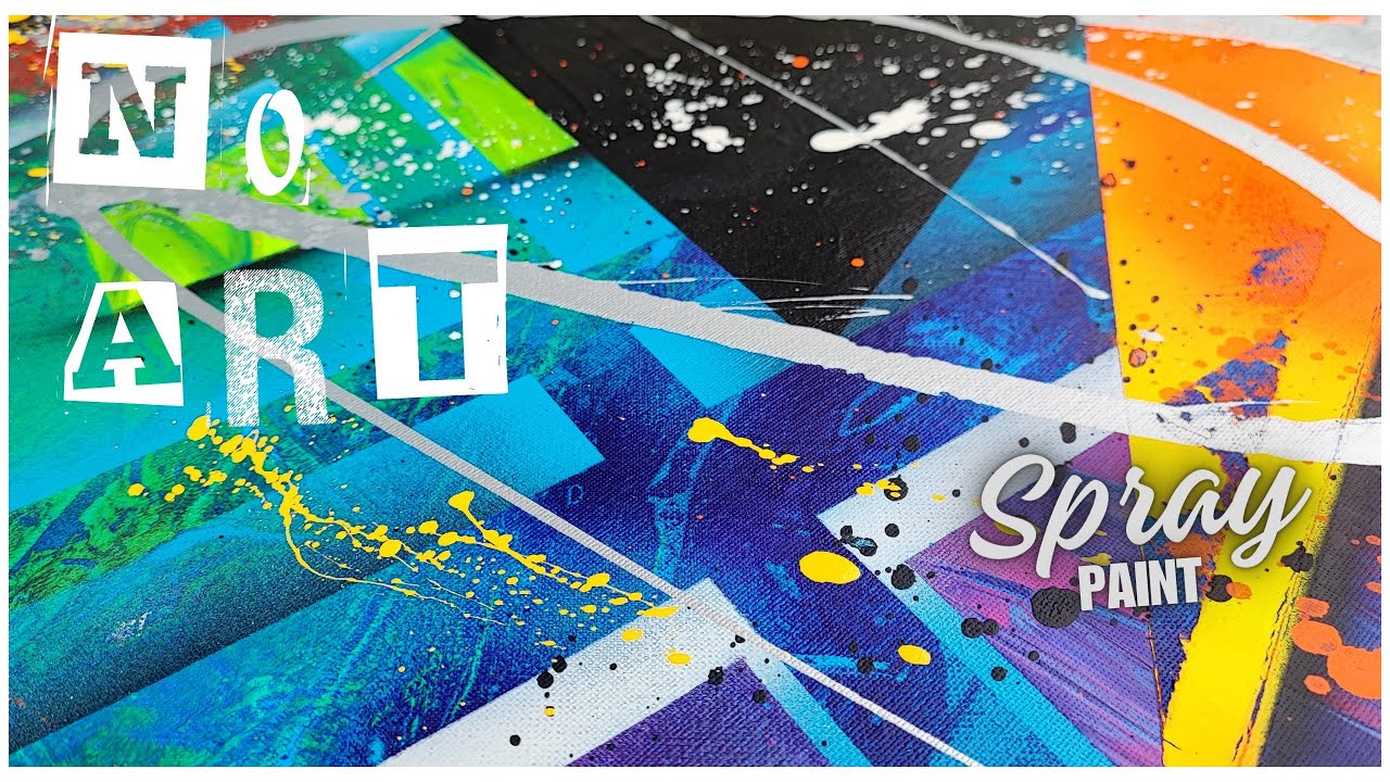 Easy Abstract Painting Demo / Modern Spray Paint / Moderne Malerei / Abstrakte 3D Kunst by No Art
