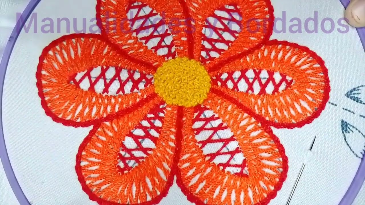 Bordado para flor 10 - Bordado fantasía