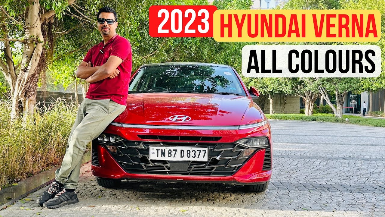 2023 Hyundai Verna All Colours - White, Blue, Grey, Beige, Red, Black