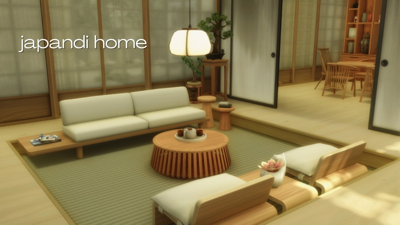 Modern Japandi Inspired Home 🎍 | Sims 4 Speed Build (+ CC  LINKS)