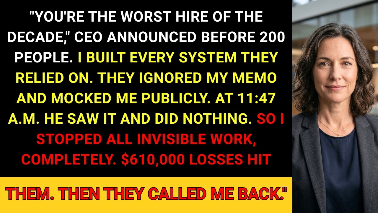 CEO Called Me Worst Hire of Decade in Front of Company&mdash;System Went Offline on Purpose