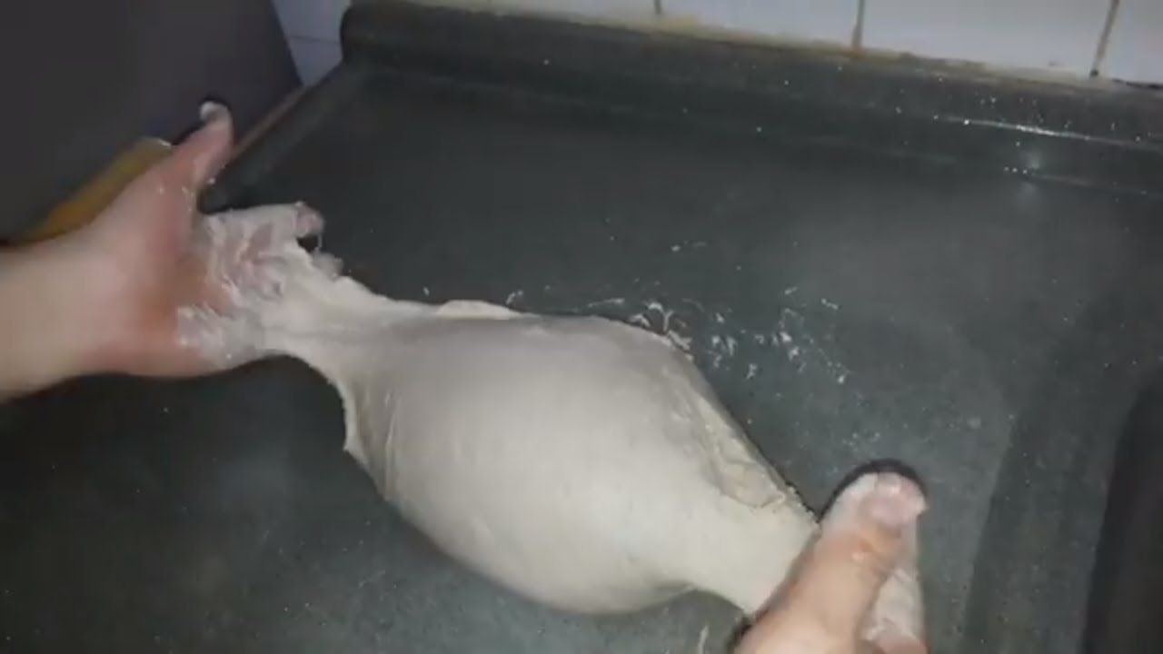 Ekşi mayalı ekmek yapımı 2.yoğurma ve hamur katlama aşaması evde ekşi mayalı ekmek tarifi 3.aşama