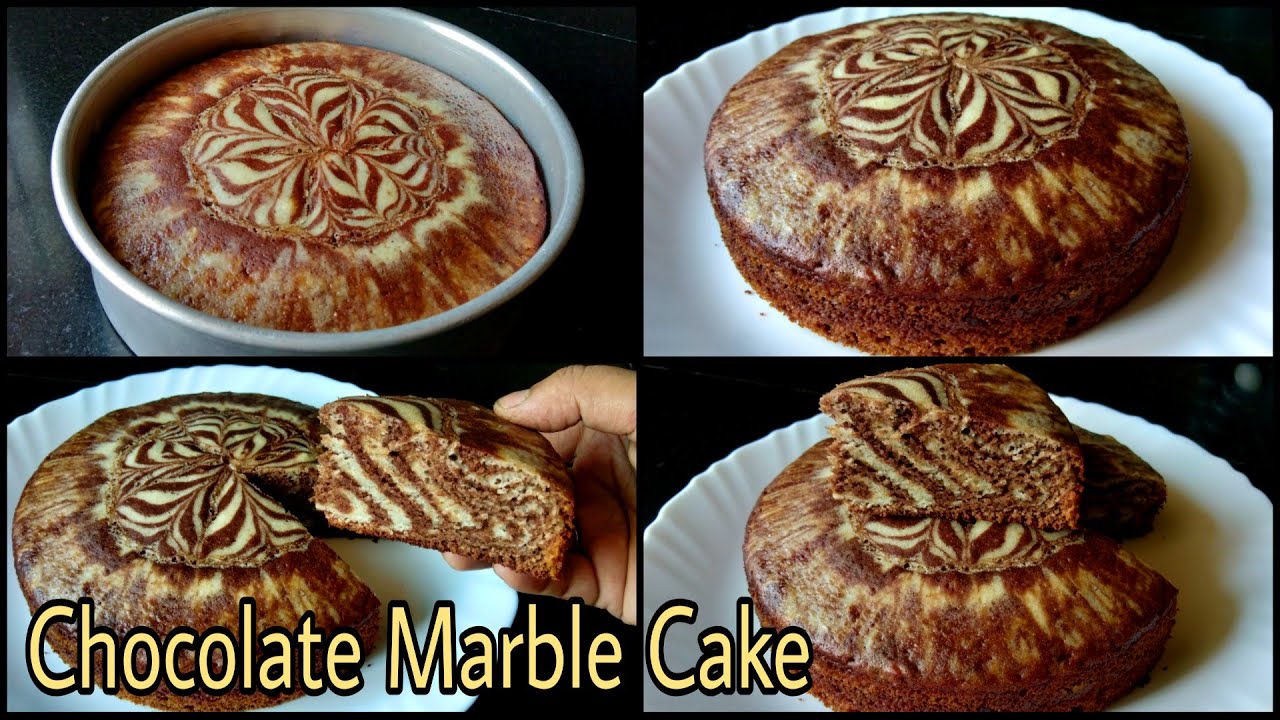 Chocolate Marble Cake | Eggless Chocolate Cake Without Oven, Butter, Cream, Beater, Condensed Milk