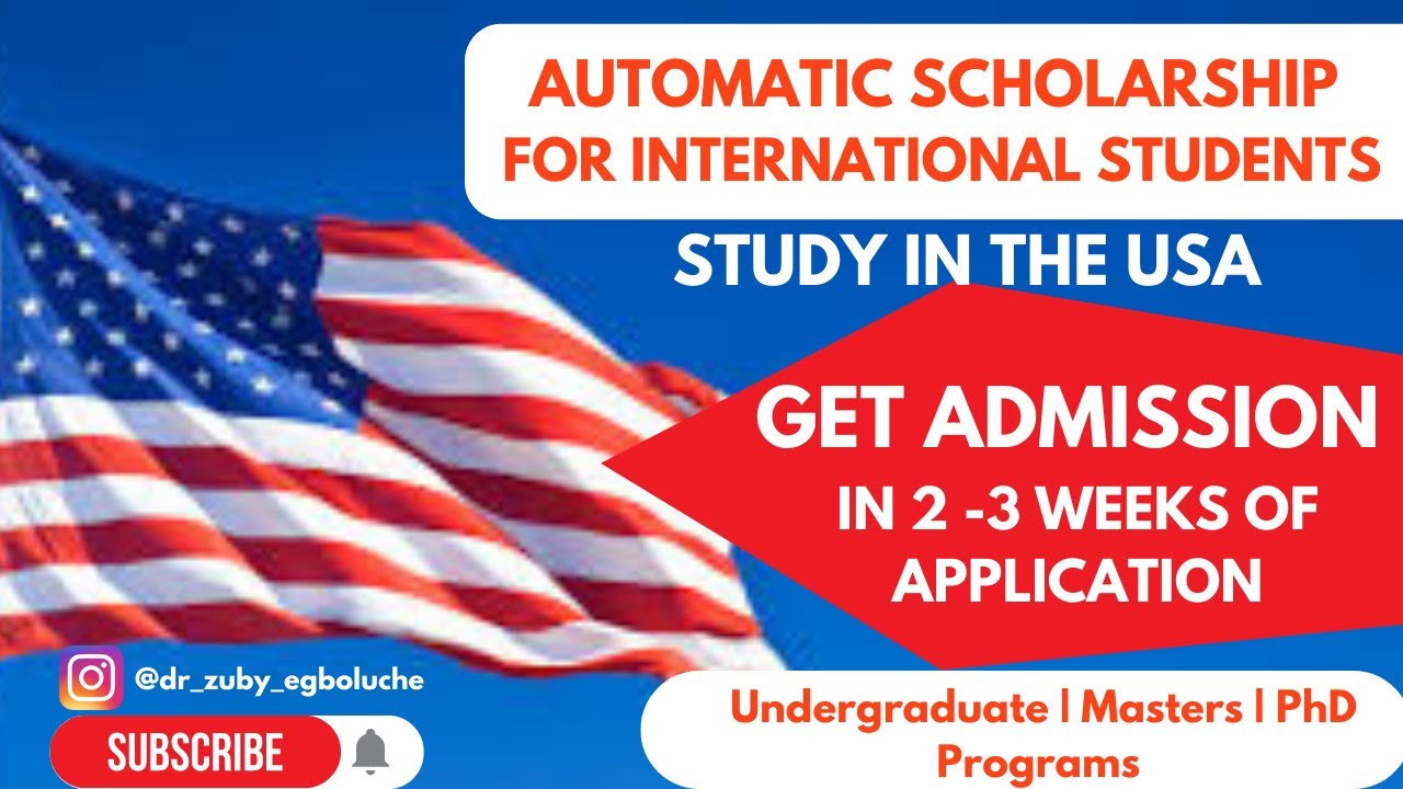100% Guaranteed Scholarship | International Students | USA University | Undergraduate | Masters| PhD
