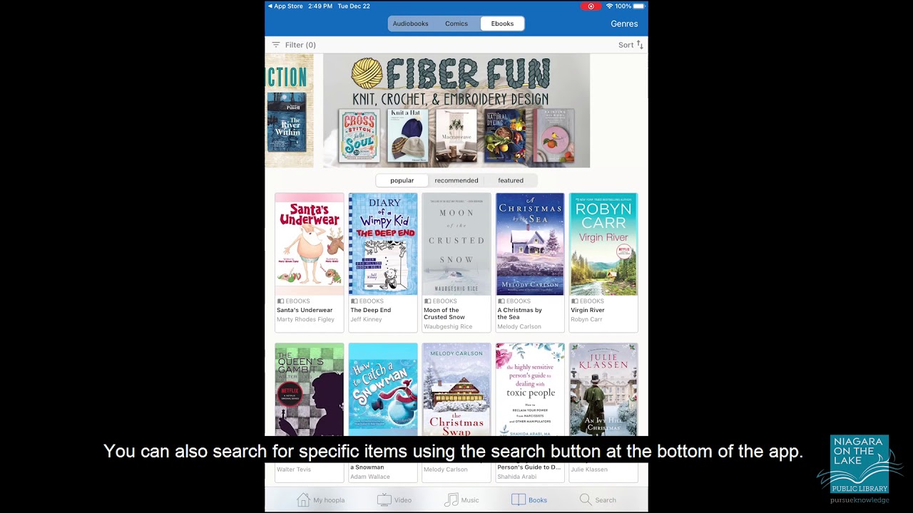 Accessing Hoopla on iPad