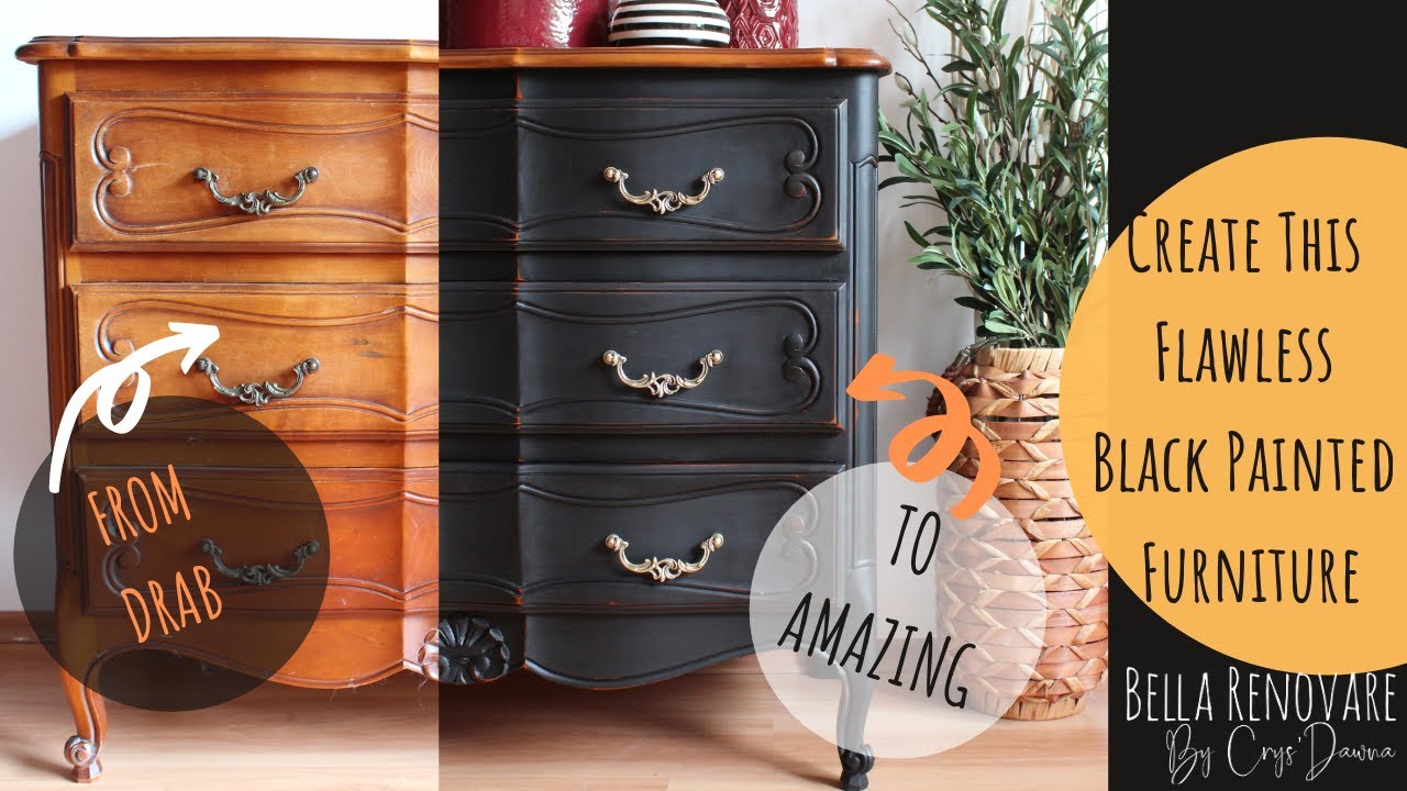 Create This Flawless Black Painted Furniture Using Mineral Chalk Paint