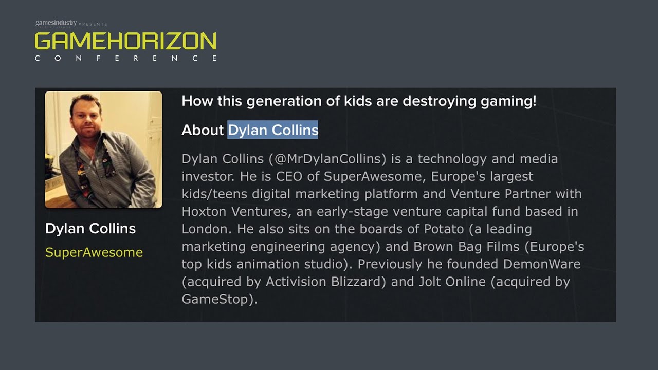 GameHorizon 2014 - How this generation of kids are destroying gaming! (Dylan Collins, SuperAwesome)