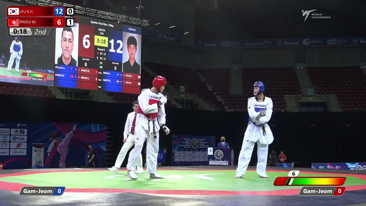 316 Quarter final Men +78kg KOR LYU K H  TUN IFAOUI M