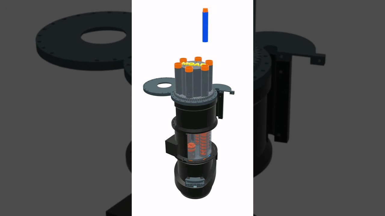 3D-Printed Minigun Gatling Mechanics - Look Inside the Animation Model
