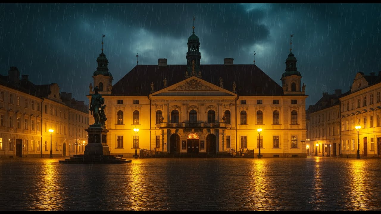 Rainy Night in the Old City 🌧️ Heavy Rain & Thunderstorm Ambience
