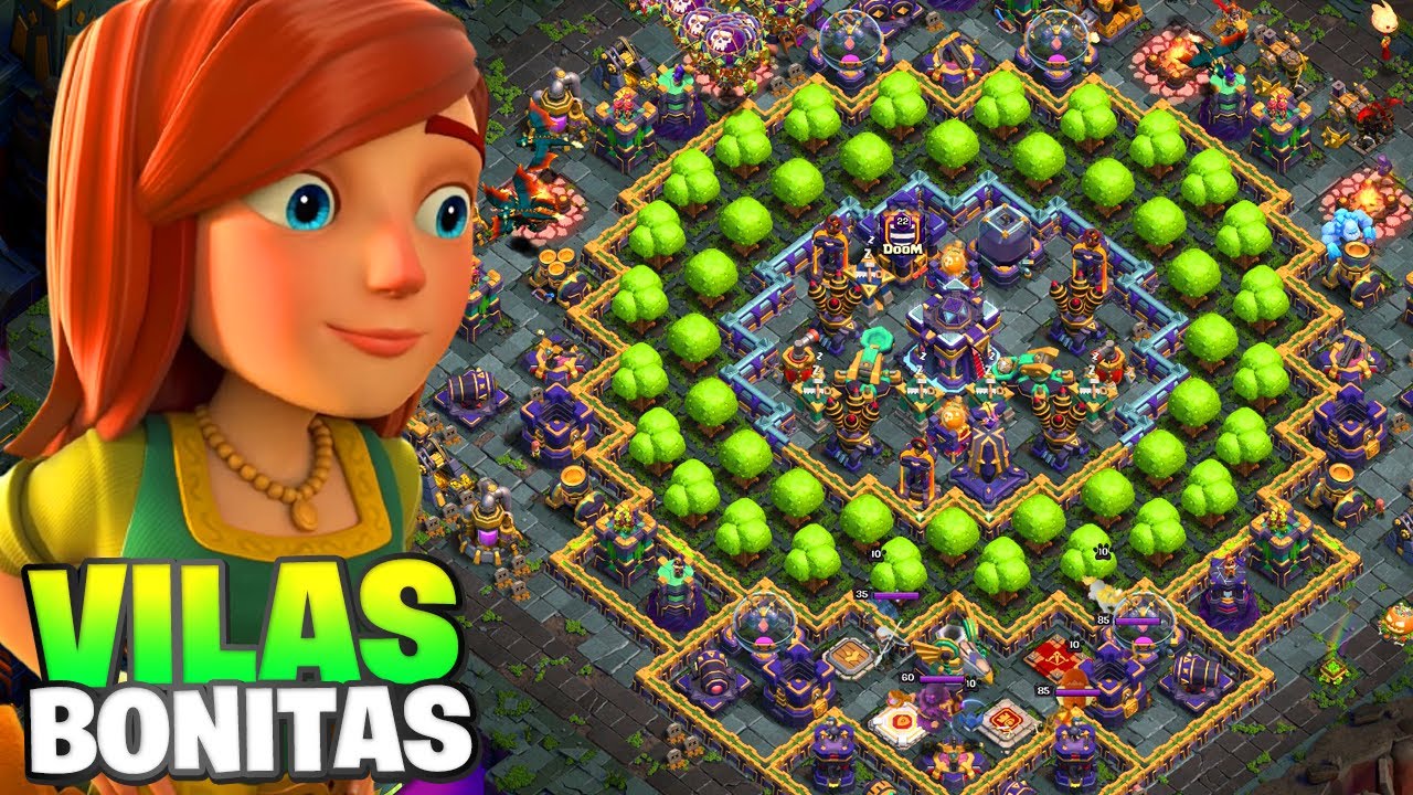O CV15 MAIS BONITO DO JOGO? TOP 10 VILAS MAIS BONITAS DO CLASH OF CLANS #21 (BEAUTIFUL VILLAGE)