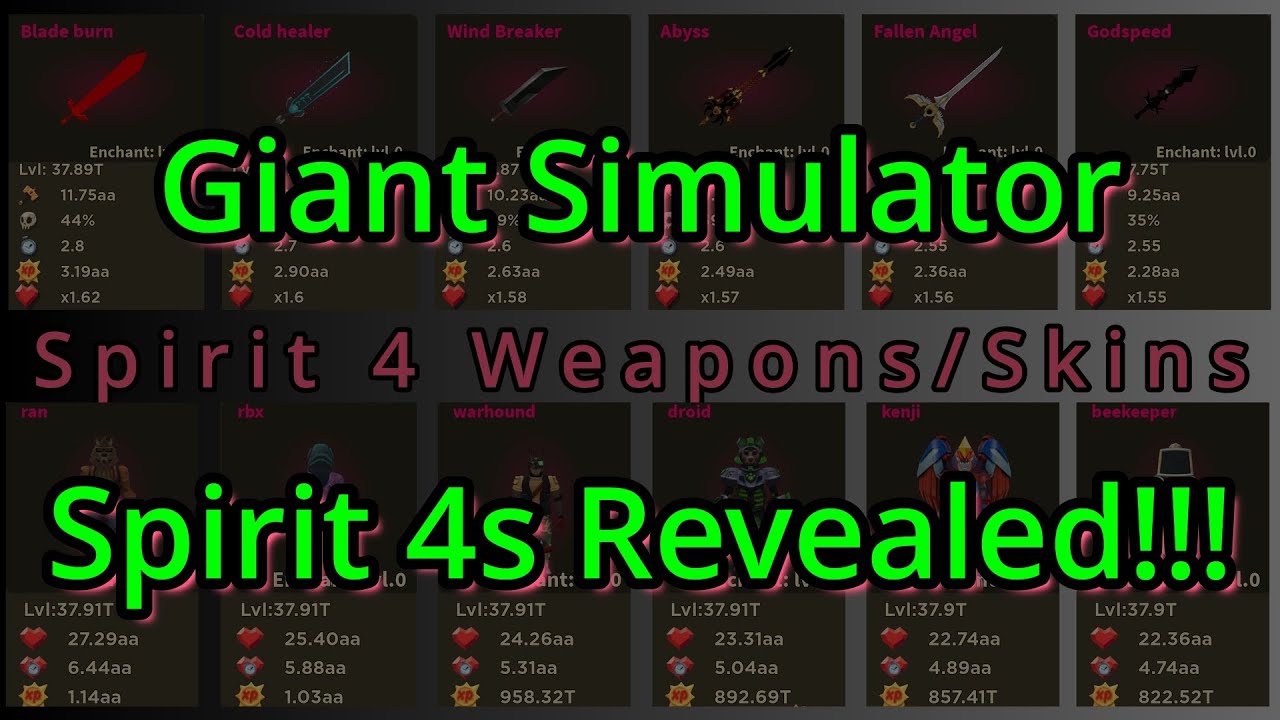 Giant Simulator:  Spirit 4s Revealed!!!