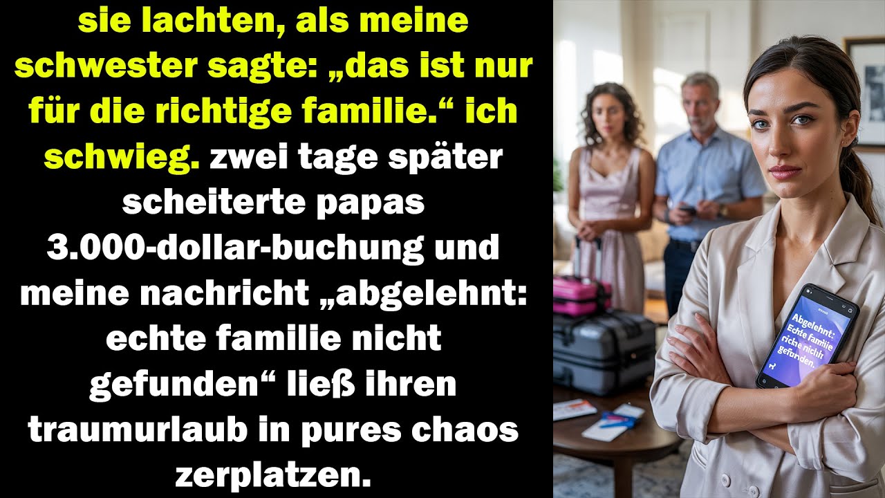 sie lachten, als meine schwester sagte: „nur für echte familie“ drei tage später kam die abrechnung