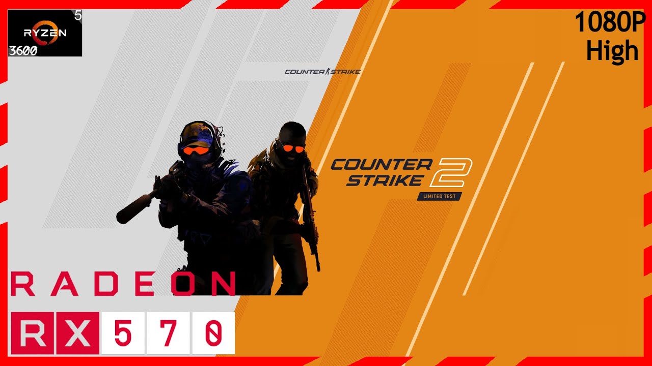 Counter-Strike 2 on AMD RX 570 4GB | Ryzen 5 3600 | 16 GB Ram - 1080P - High