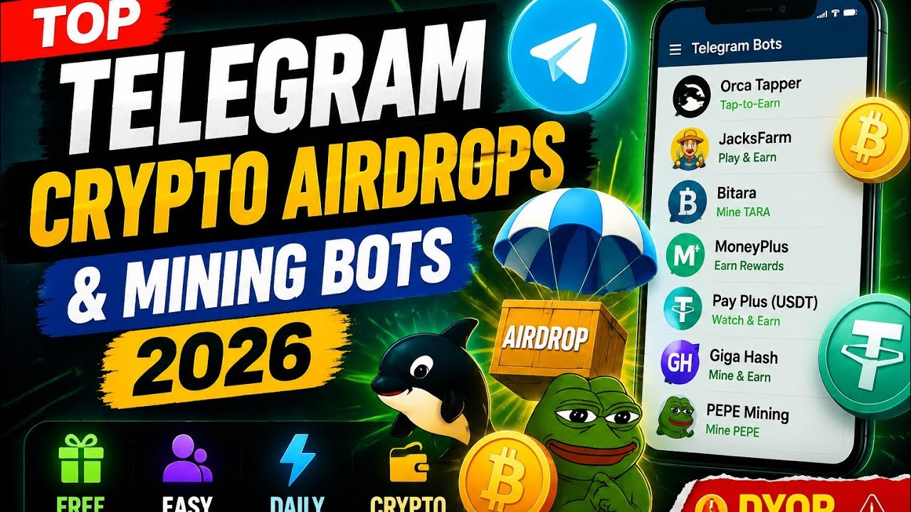 Crypto & Telegram Airdrop Updates | Orca, PEPE, Mining Bots & More 🪙