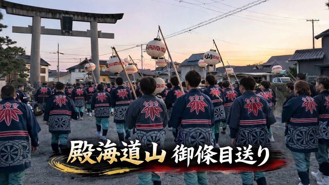 乙川地区　殿海道山　御條目送り　2026年3月14日
