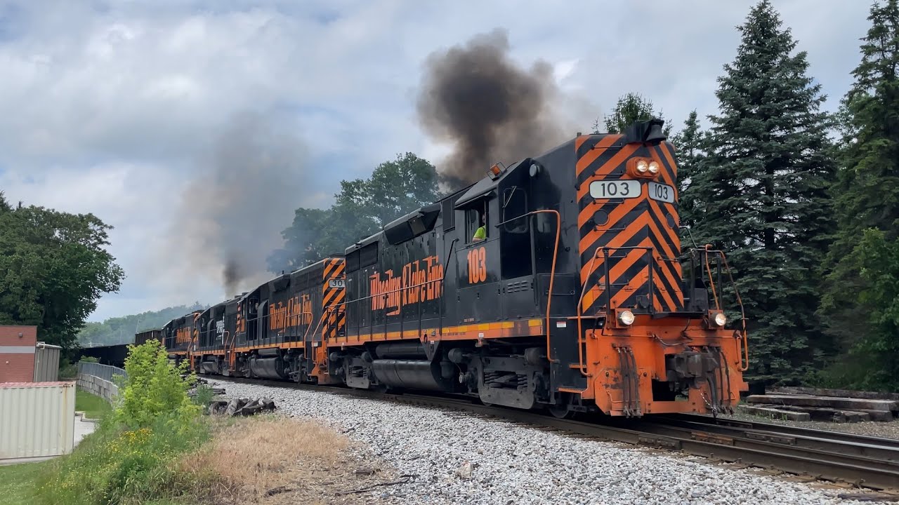 Chasing WLE 262 with 2 GP35 High Hoods, a GP40-2 + a SD40-2 from Mogadore to Middlebranch on 6/28/25