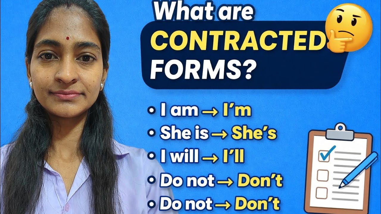 Useful English contracted forms ( speak English fluently) #englishlanguage 