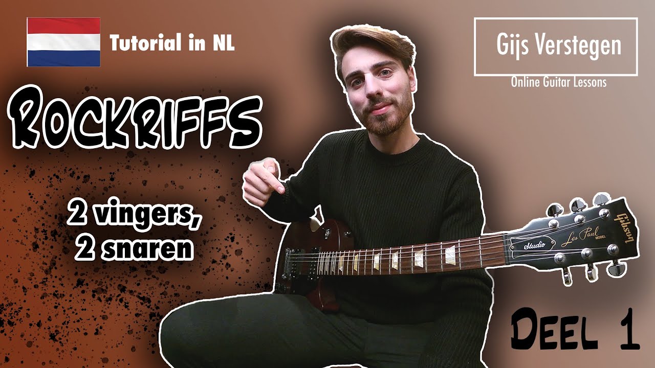 Gitaar Rock Riffs Les - Deel 1 // Elektrische gitaar leren spelen