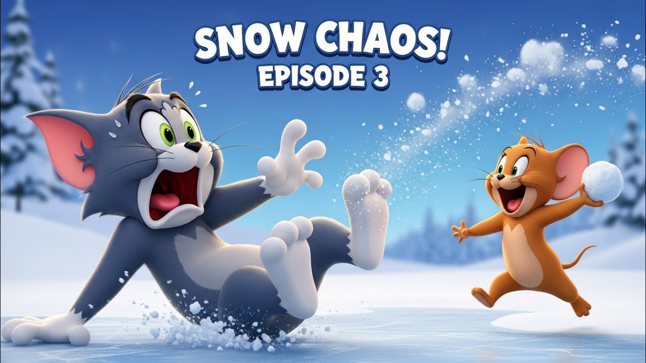 Tom & Jerry Snow Adventure ❄️ | 3D Cartoon Funny Winter Chase | Episode 3