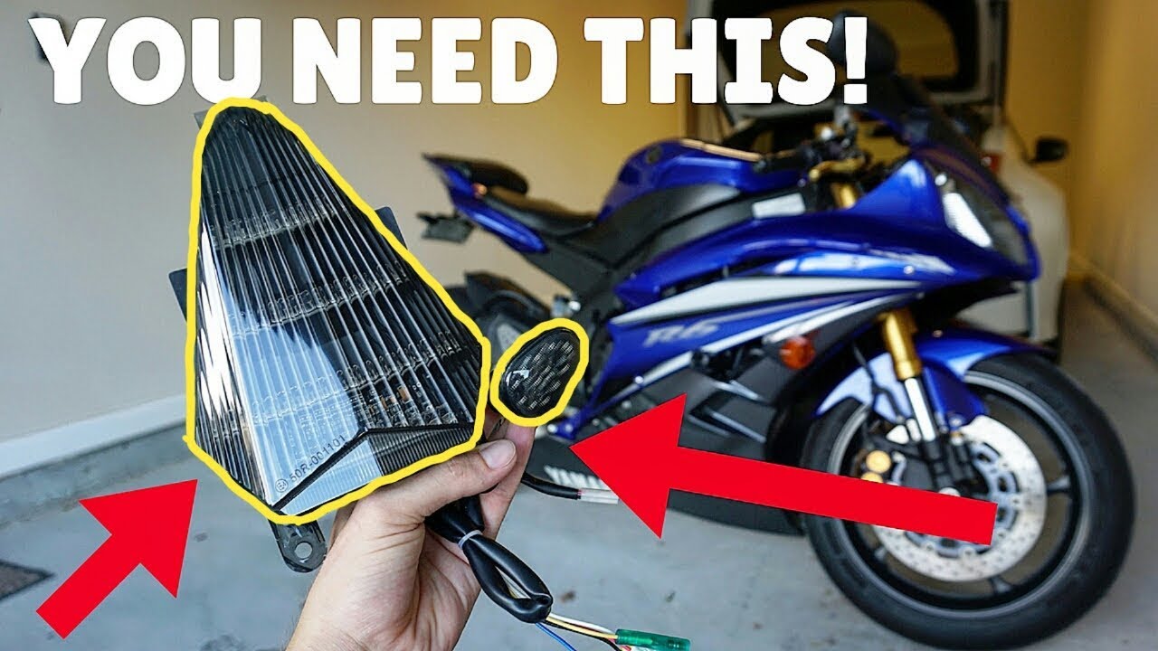 Yamaha R6 Flush Mount Turn Signal and Integrated Brake Light INSTALL