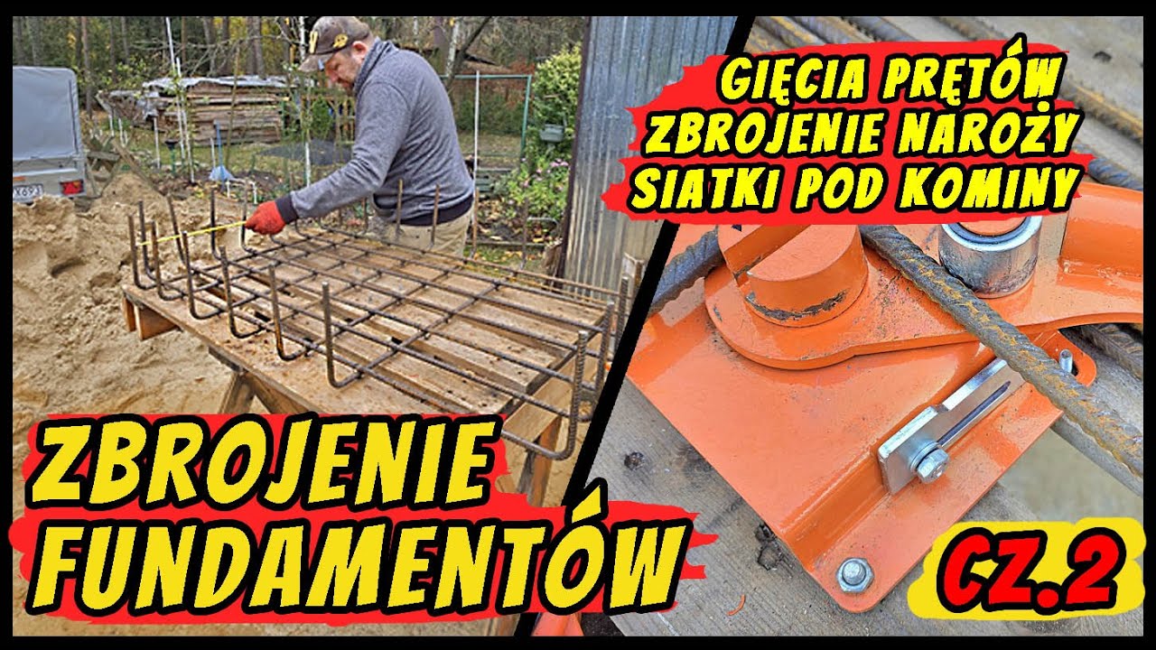 Zbrojenie fundamentu cz. 2.  Gięcie prętów, zbrojenie naroży, siatki #45