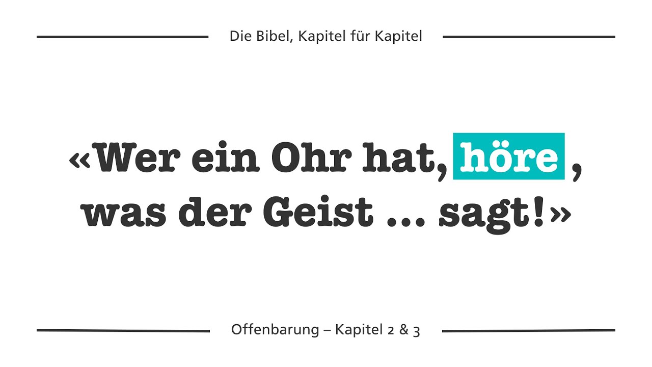 Offenbarung 2 & 3 &ndash; Die sieben Sendschreiben