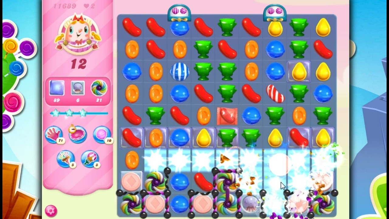 Candy Crush Saga Level 11689 - Sugar Stars, 29 Moves Completed