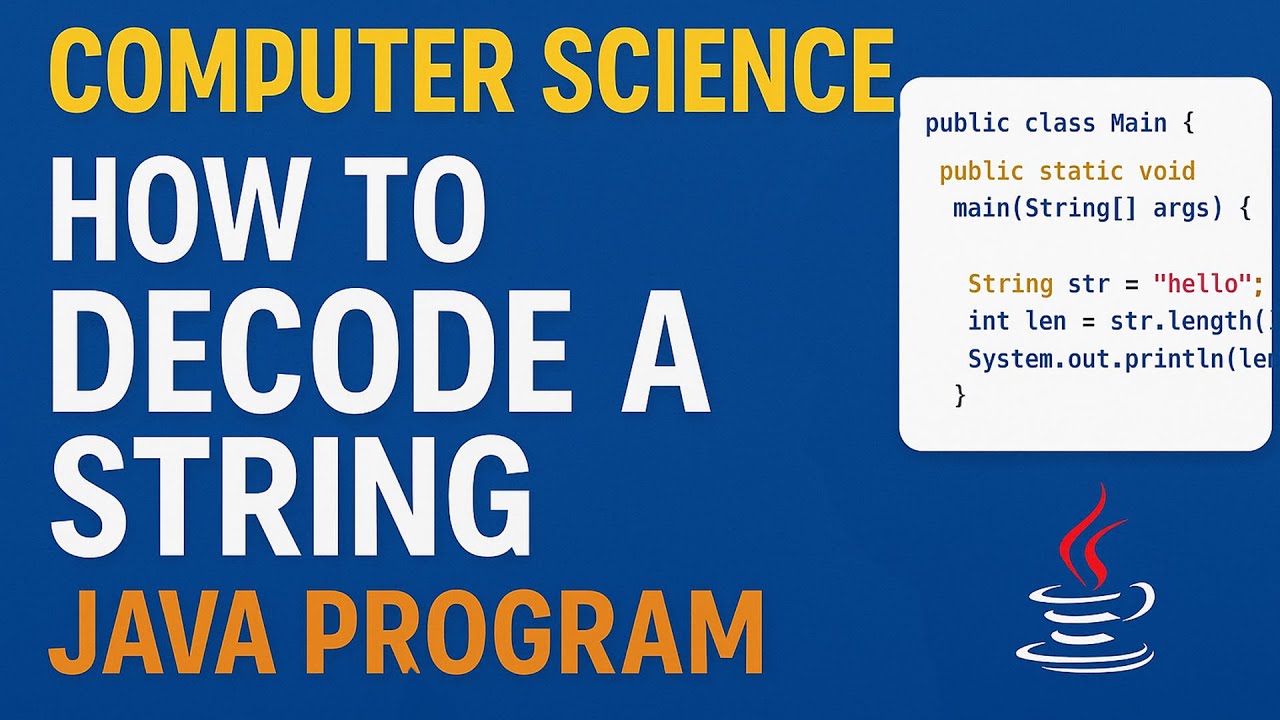 How to do String Programs #Important | Decode String - ISC Computer Practical #amplifylearning