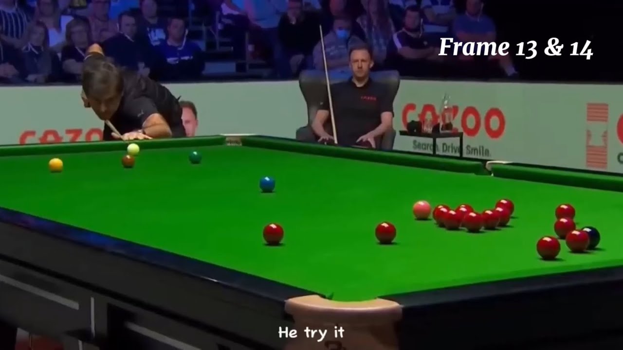 Ronnie O’Sullivan vs Judd Trump ( frame 13 & 14). Snooker champion of champion.