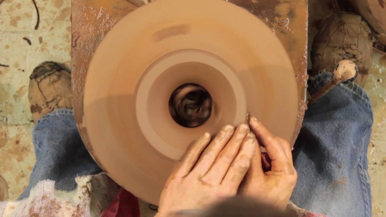 Trimming the Pedestal-How to Make a Pottery Pedestal Bowl-Part Three