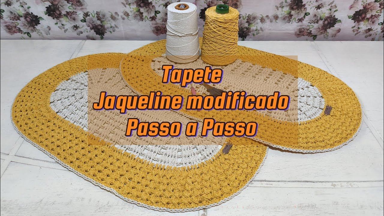 🚨 Tapete Jaqueline modificado Passo a Passo ✨ Minha versão Este maravilhoso tapete,#croche 