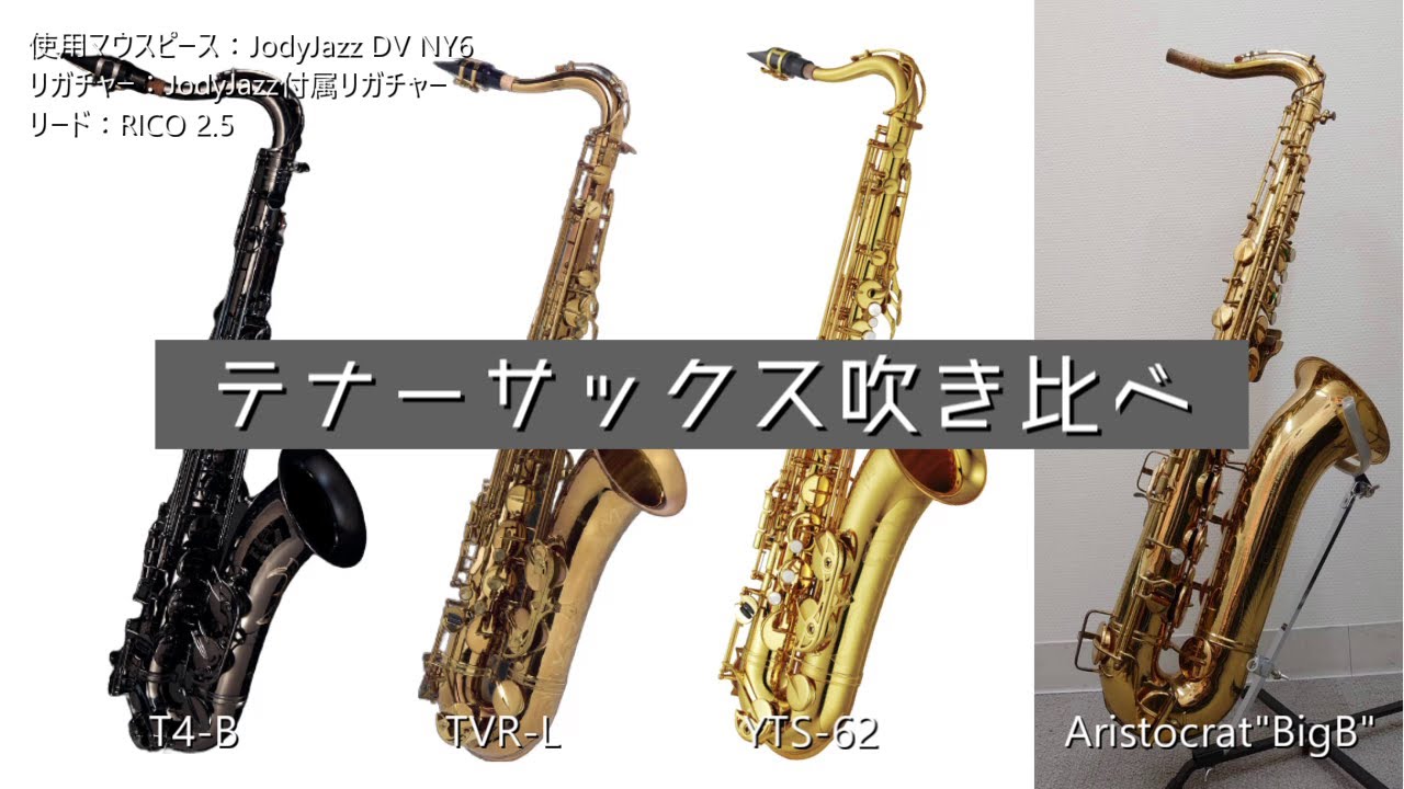 テナーいろいろ吹き比べ【Cannonball】【YAMAHA】【Buescher】