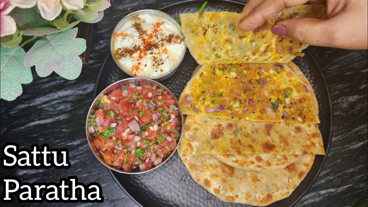 वजन घटाने वालों के लिए परफेक्ट ! हाई प्रोटीन सत्तू पराठा | Sattu Paratha | Tomato Chutney Recipe