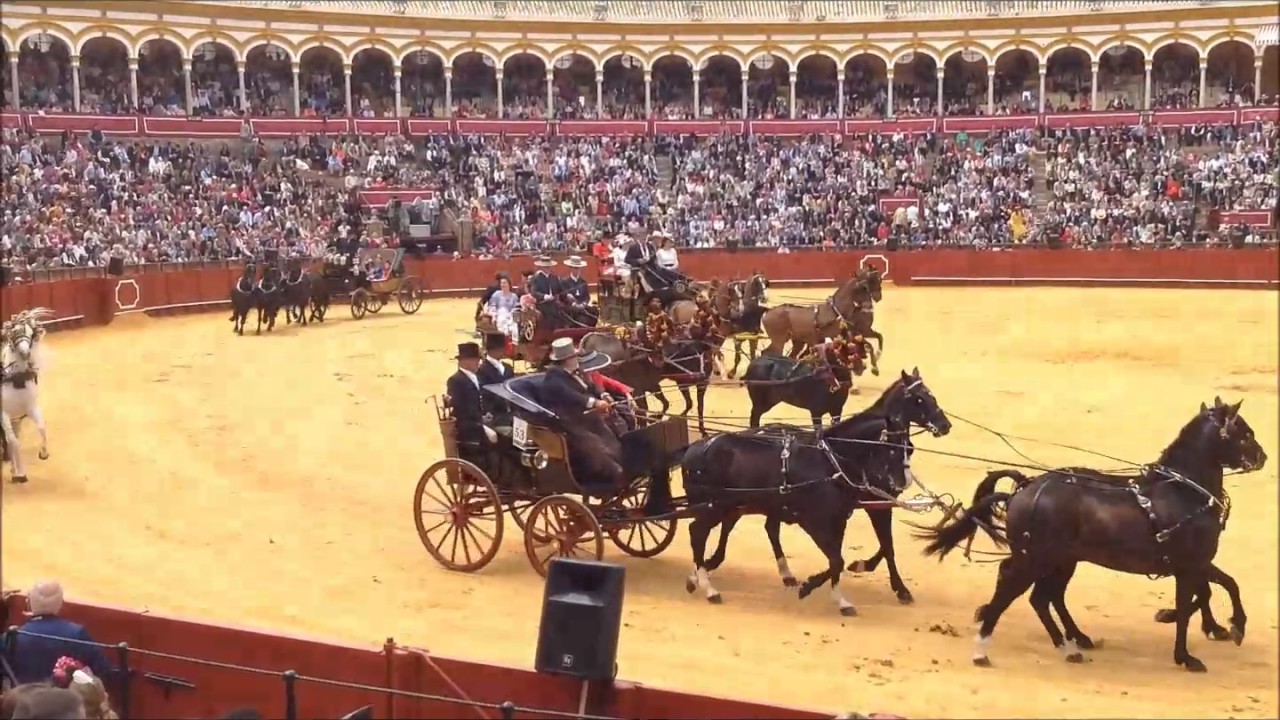 Séville, la féria 2017 :  Les Attelages dans les arènes 2/4