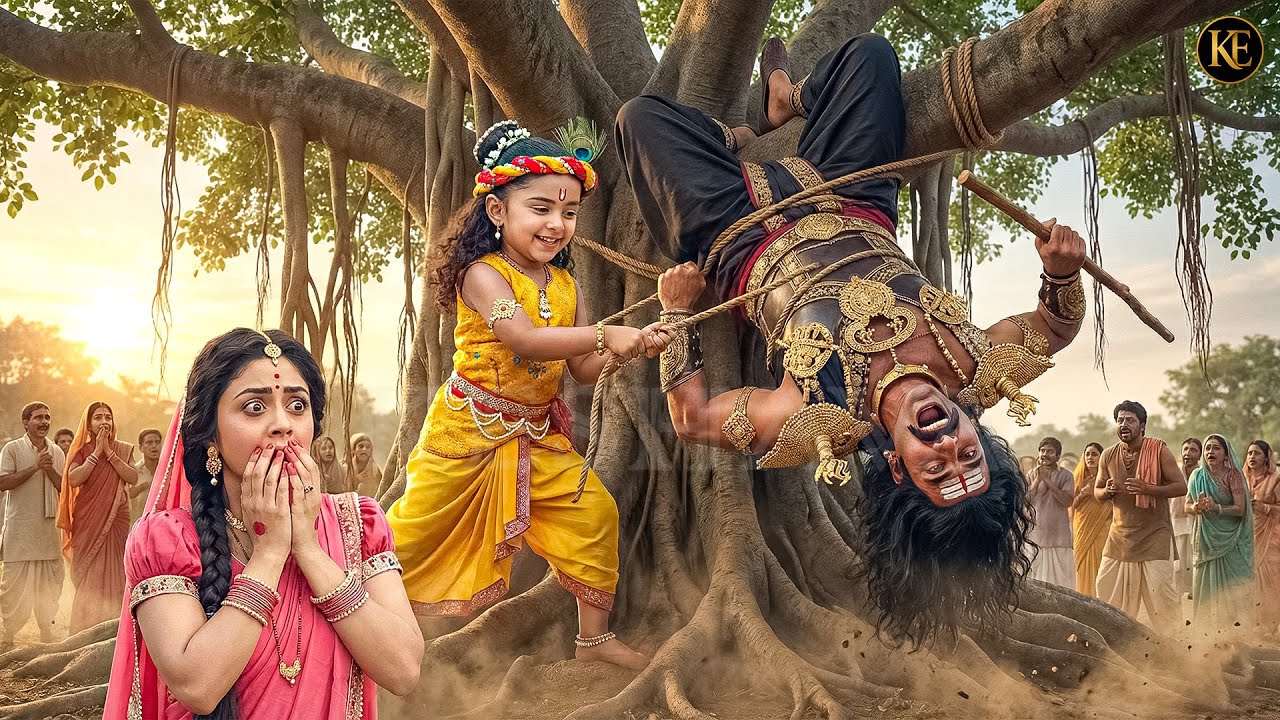 बाल कन्हा की महाशक्ति! कंस को पेड़ से उल्टा लटका दिया | Yashomati Maiyaa Ke Nandlala | Krishan leela