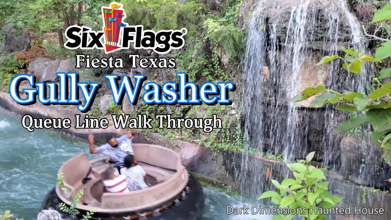 Gully Washer Ride Queue Line Nature Trail Walk Through Six Flags Fiesta Texas Beautiful Summer Day