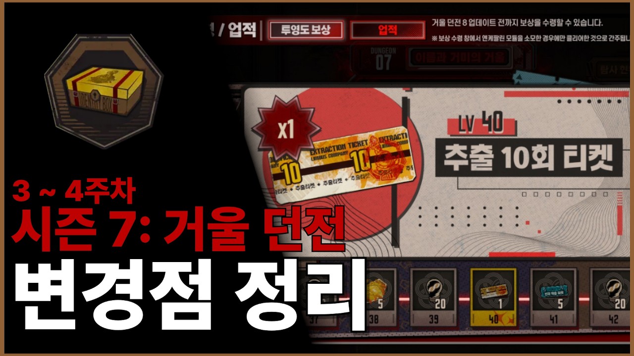 [림버스 컴퍼니] 거울 던전 3 ~ 4주차 패치 정리 + 침잠 호흡덱 15층 시연