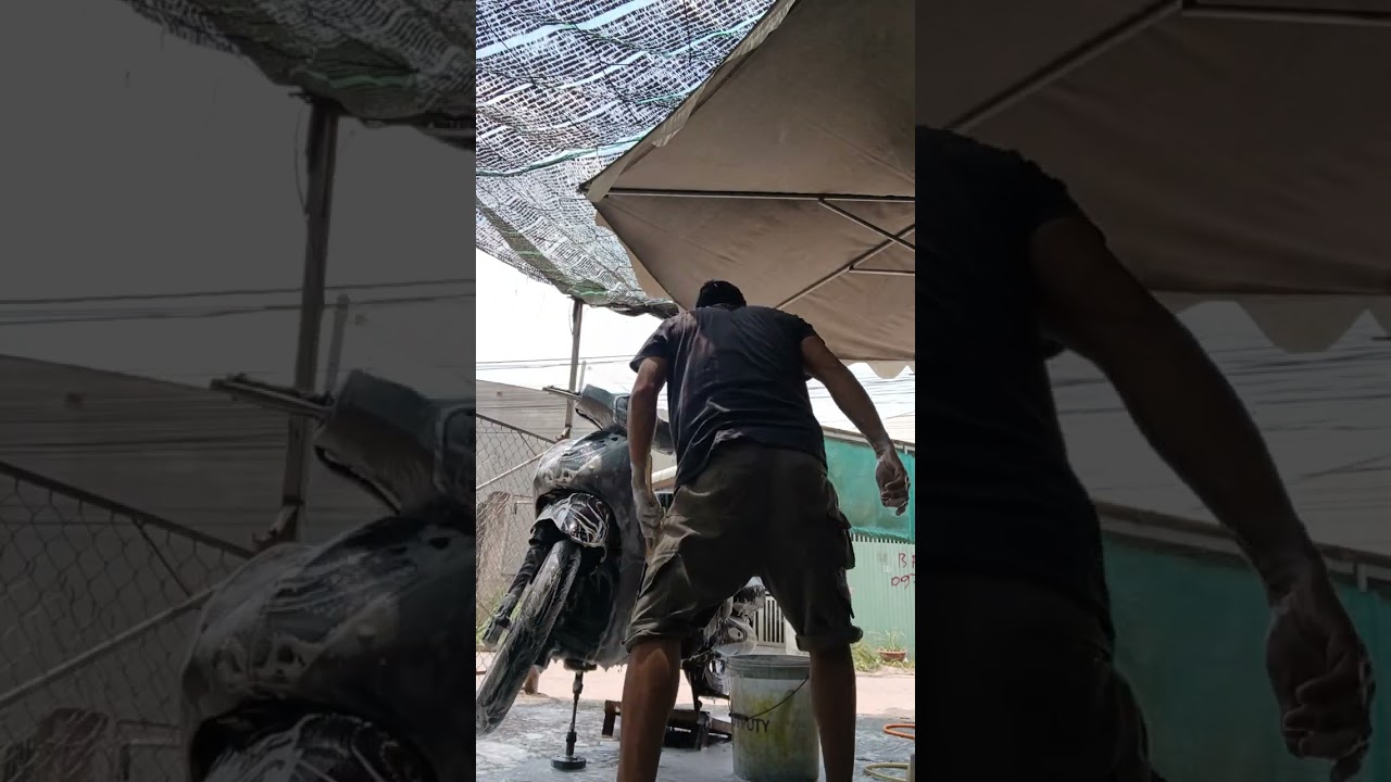 rửa xe thủ công 