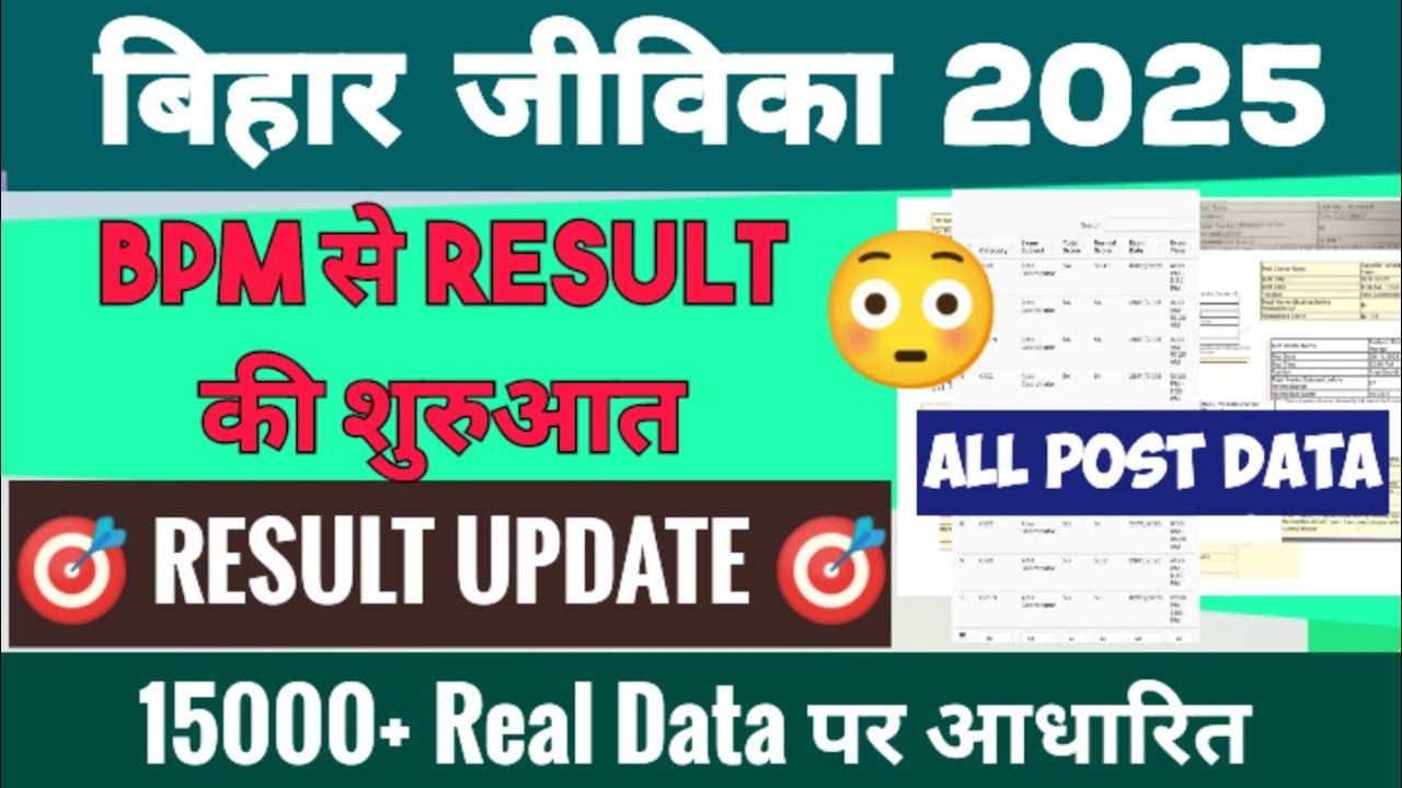 BIHAR JEEVIKA 📢 FINAL RESULT ☑️ All Post Rankwise Merit List 🎯 Break Cutoff Record 🔴!!️#biharjeevika